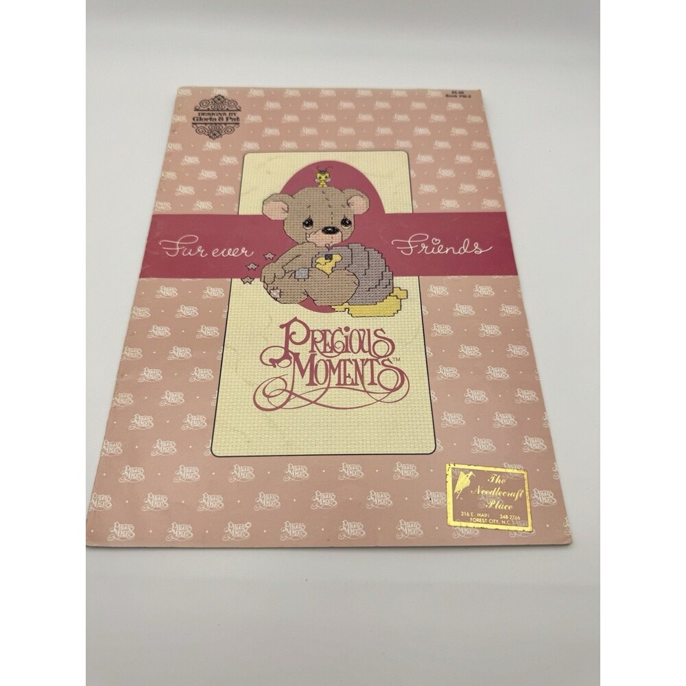 Vintage PRECIOUS MOMENTS Counted Cross Stitch Book - FUREVER FRIENDS Book PM-5